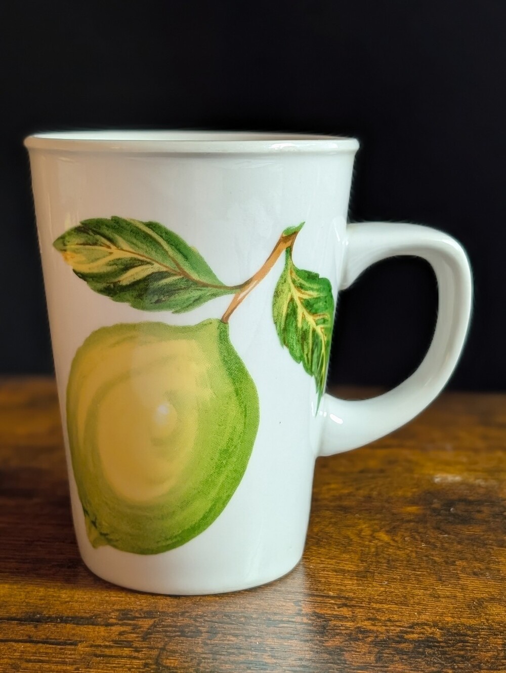 BIA Cordon Bleu Pear Mug Made in Italy White Fruit Kitchen Coffee Cup Vintage